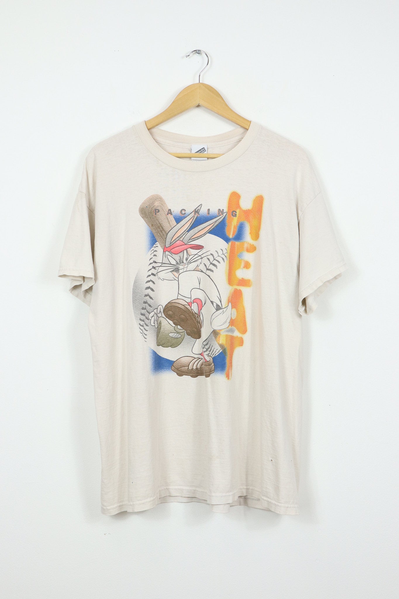 Vintage Bugs Bunny Packing Heat Baseball Tee