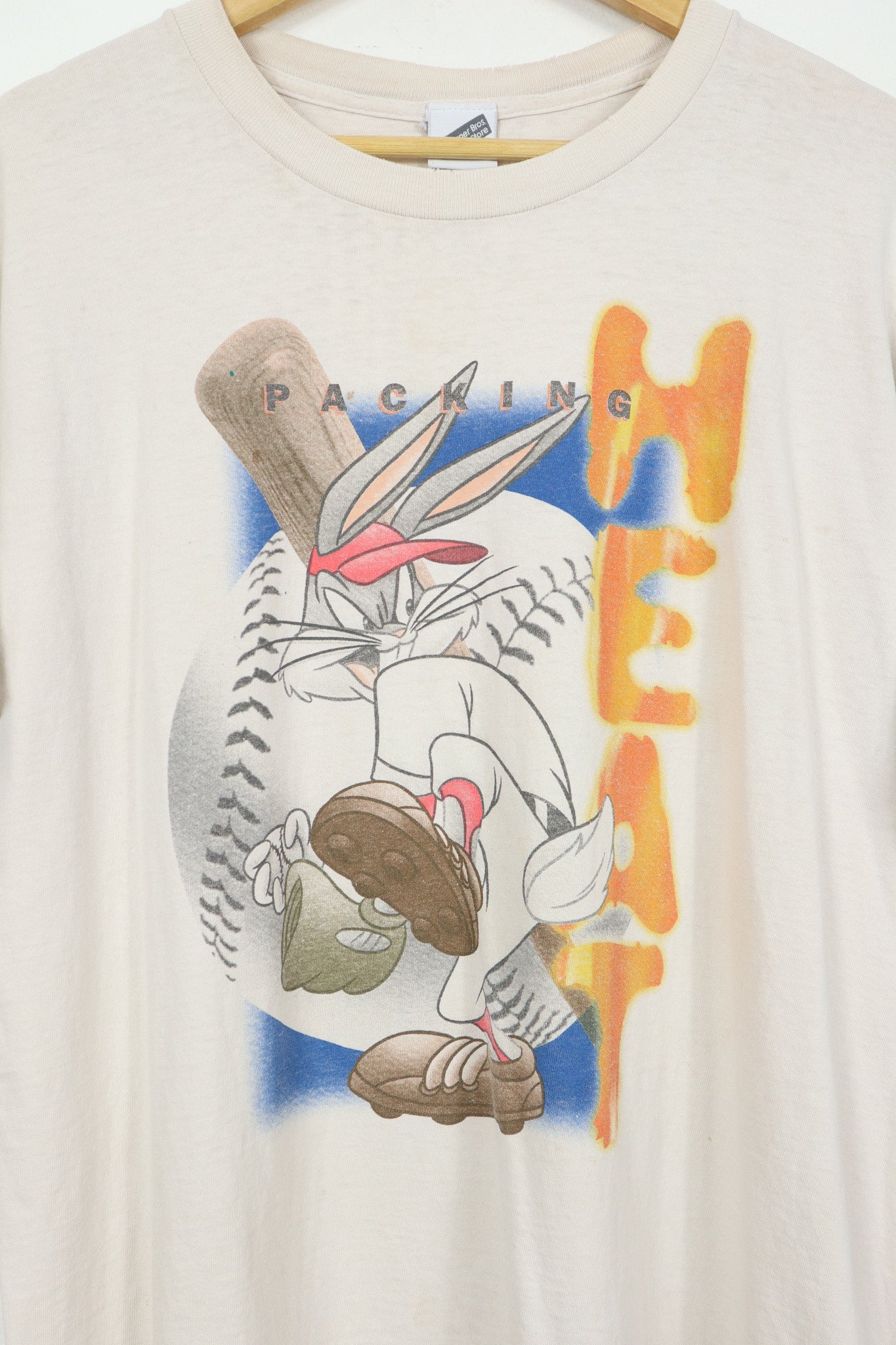 Vintage Bugs Bunny Packing Heat Baseball Tee