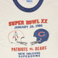 Vintage 1986 Super Bowl XX Threadbare Ringer Tee Image 1