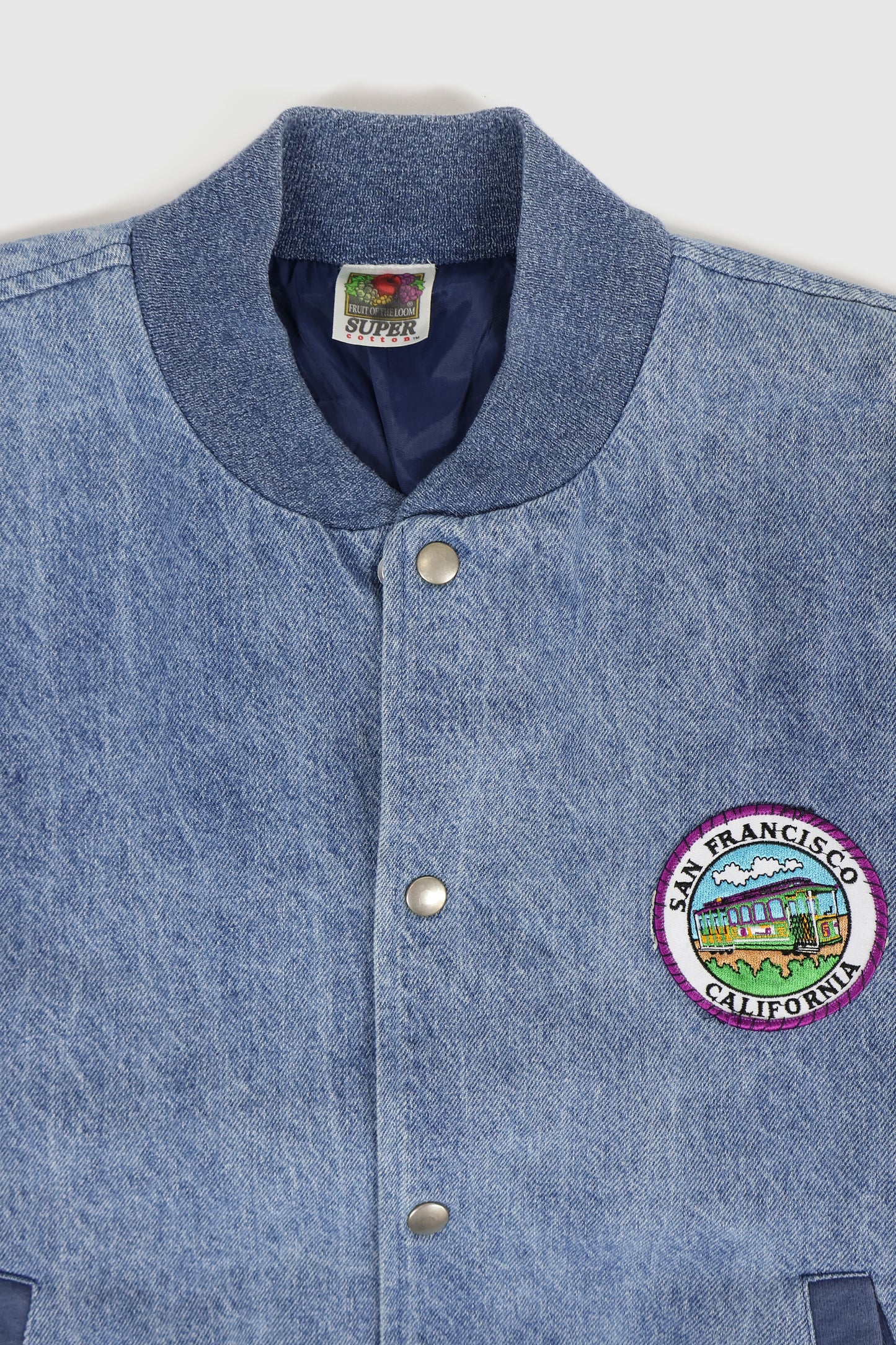 Vintage San Francisco Snap Button Denim Jacket Image 2
