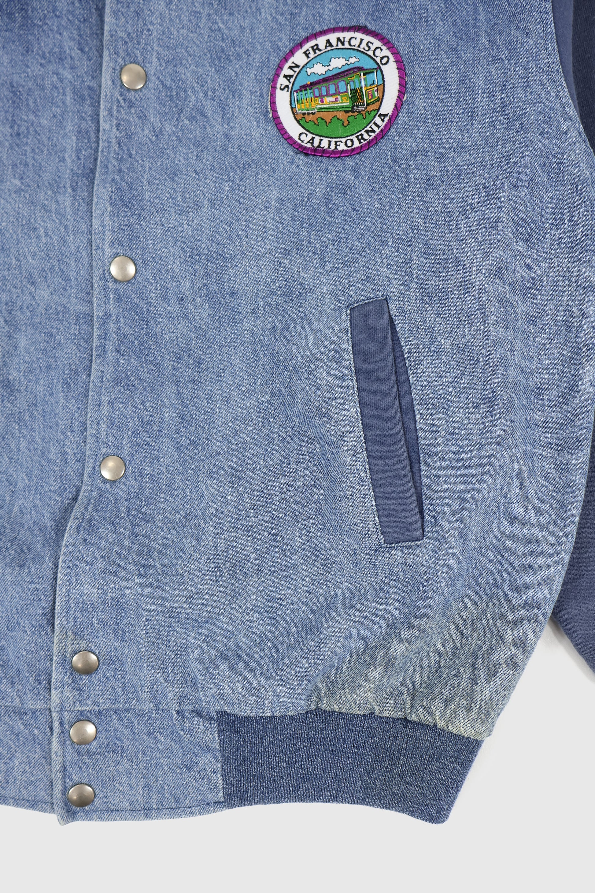 Vintage San Francisco Snap Button Denim Jacket Image 3