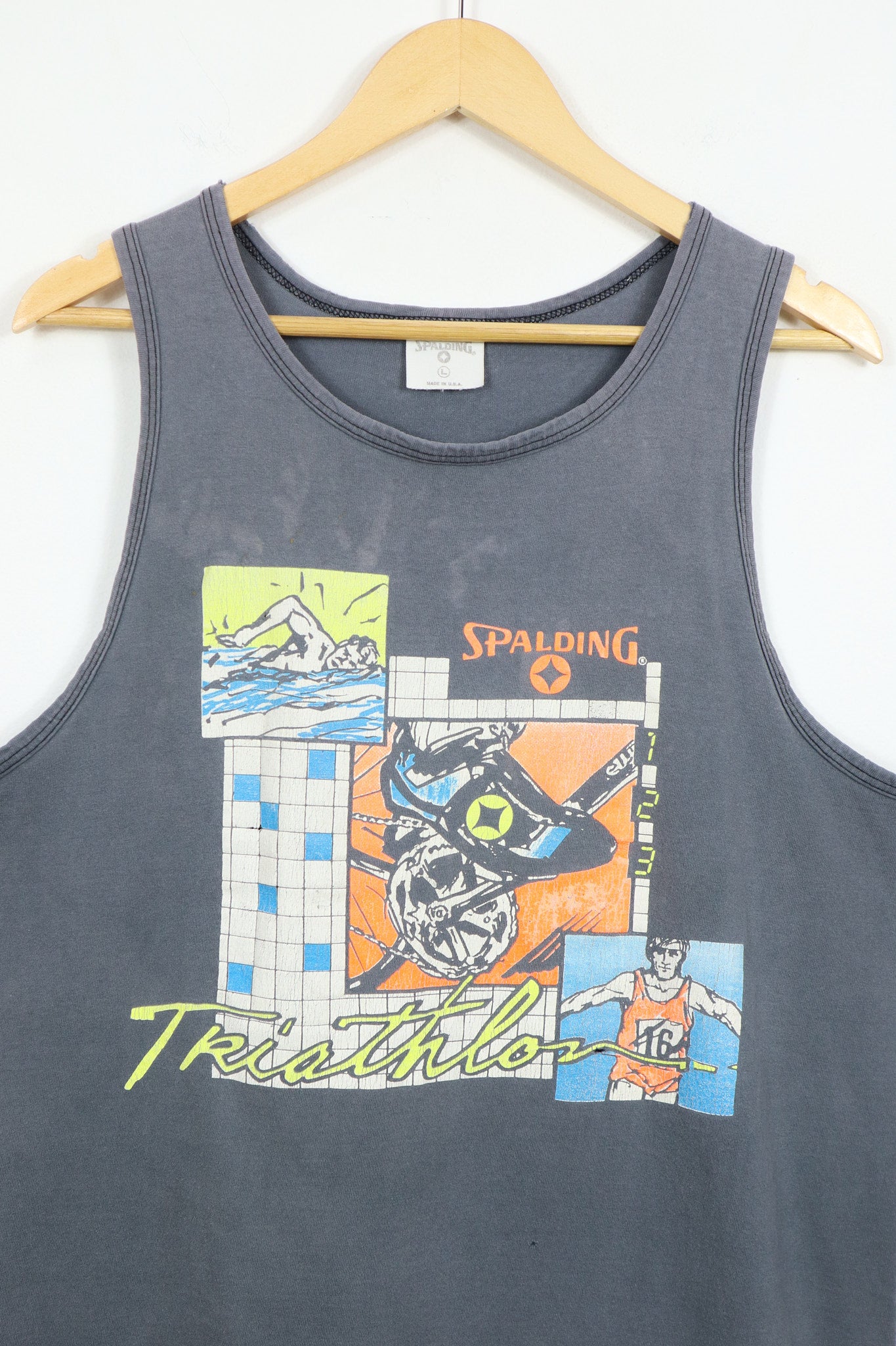 Vintage Spalding Triathlon Tank Top