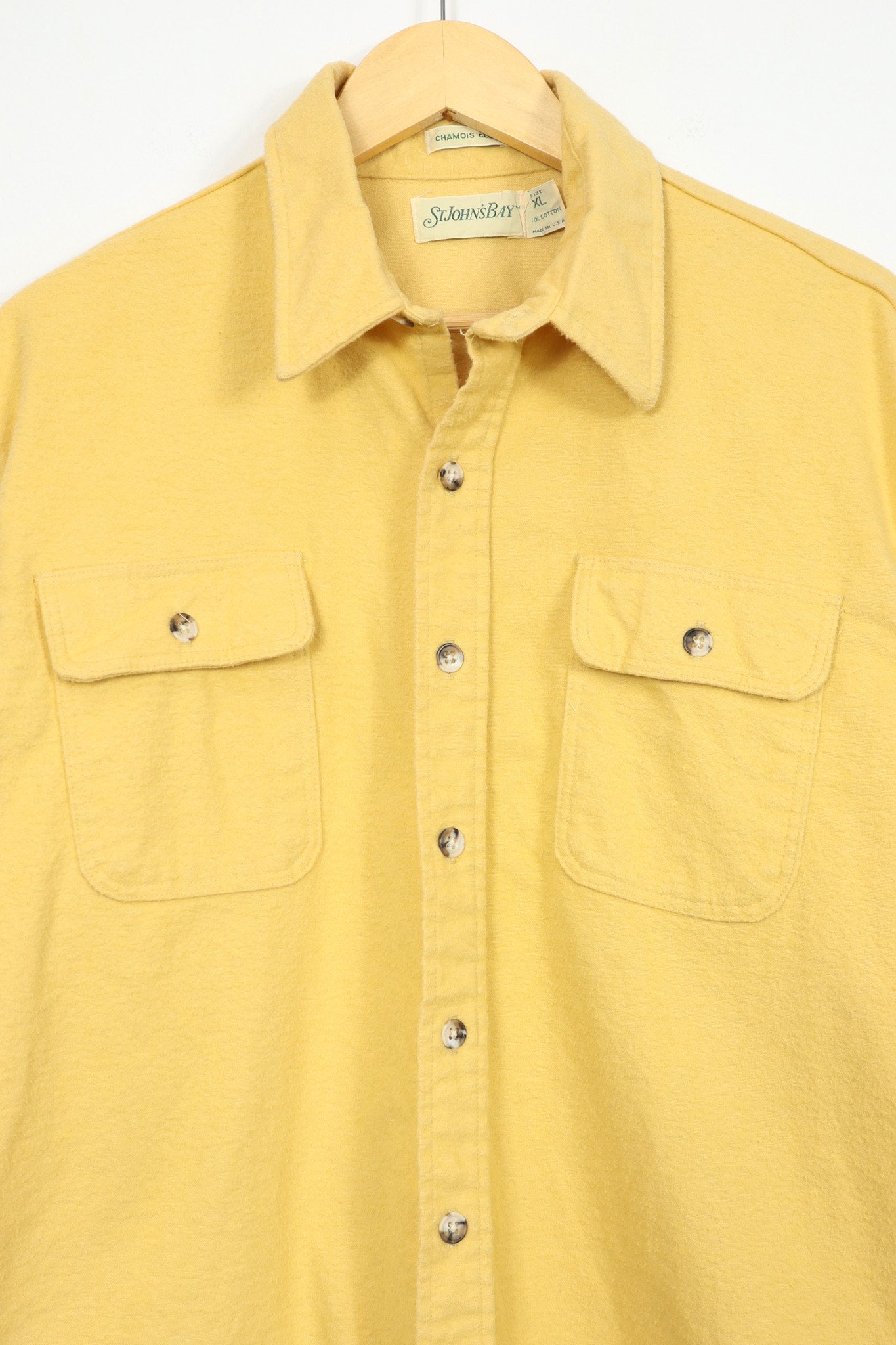 Yellow Flannel Button-Down Shirt