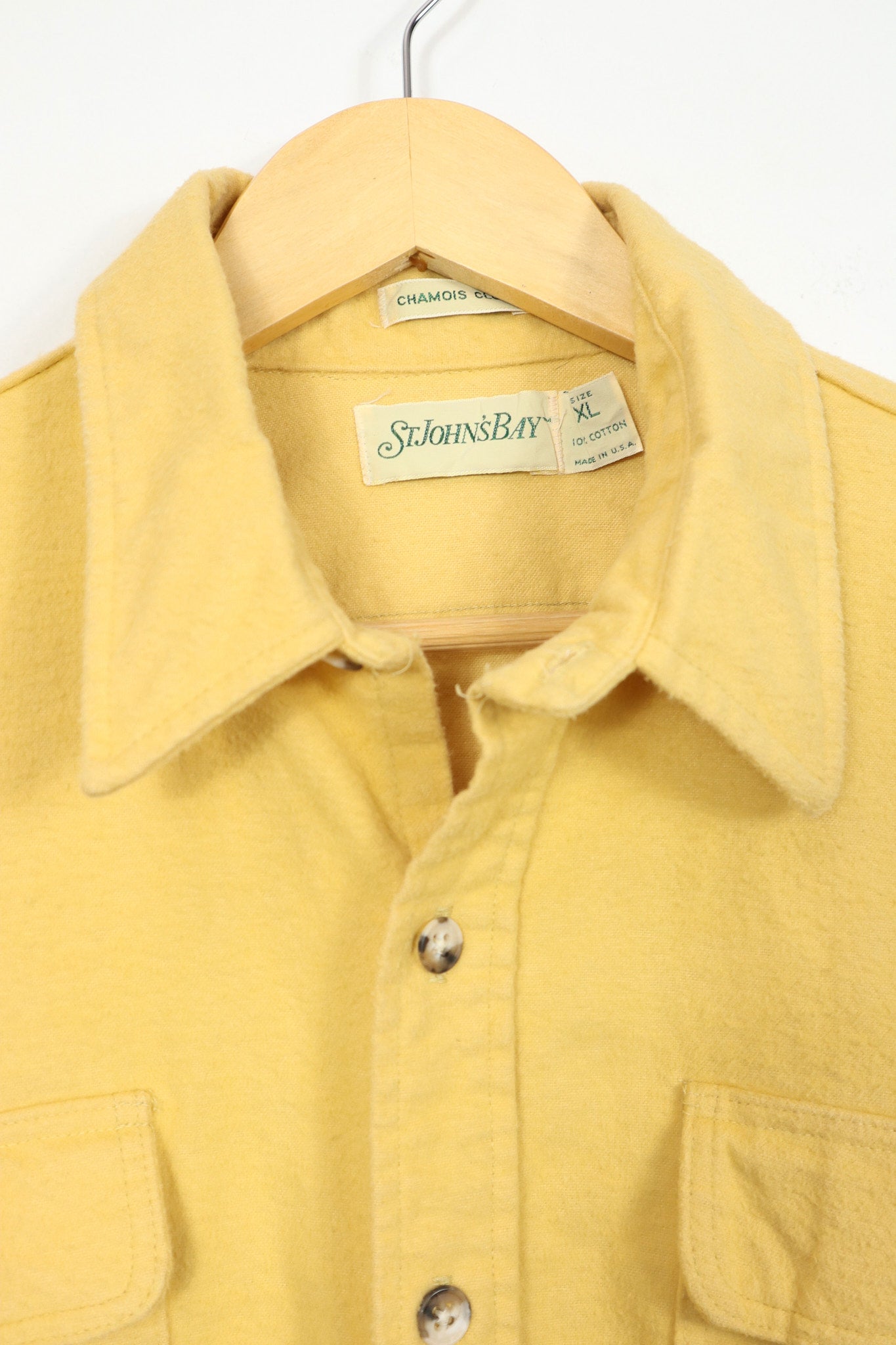 Yellow Flannel Button-Down Shirt