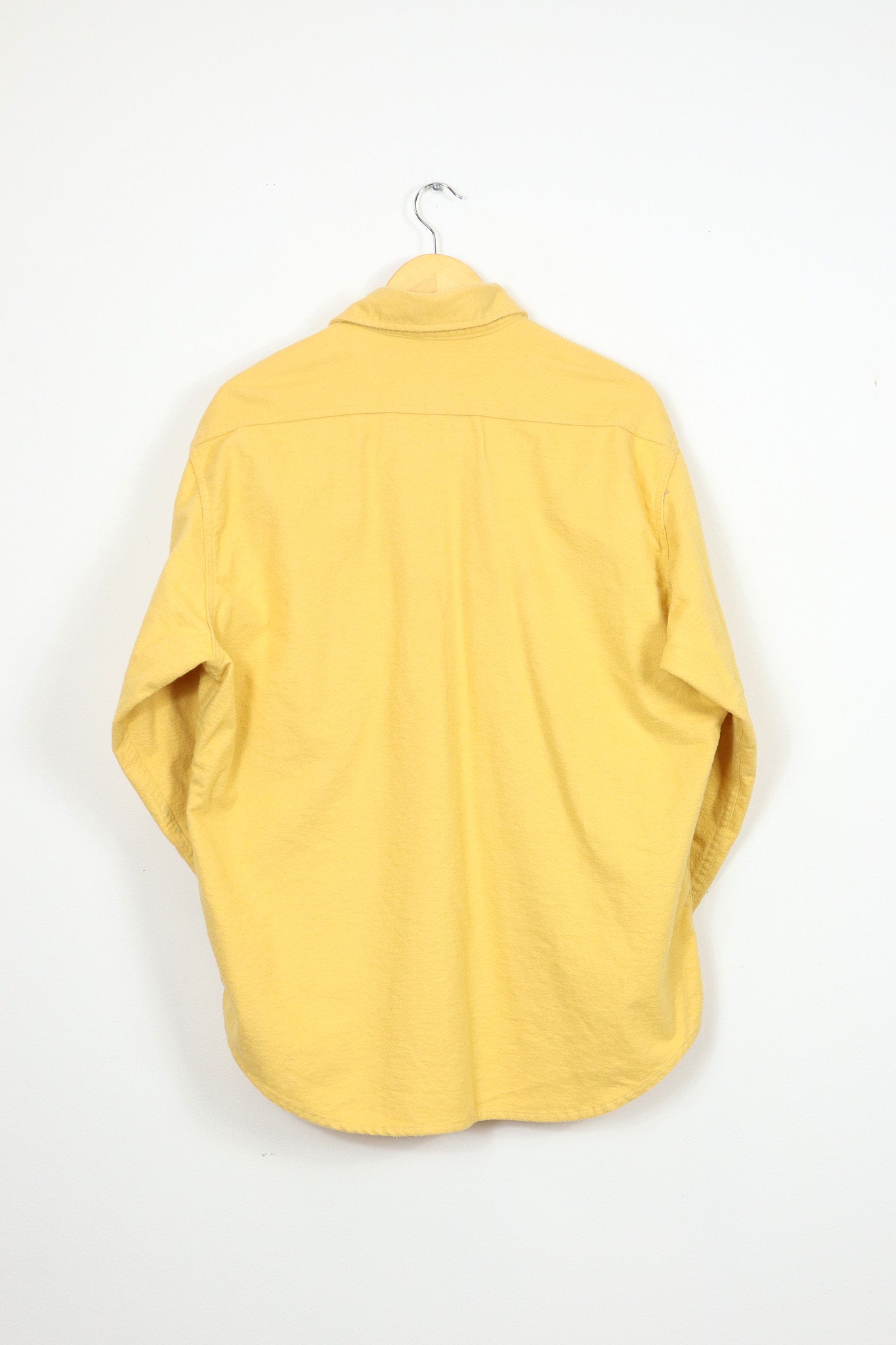 Yellow Flannel Button-Down Shirt