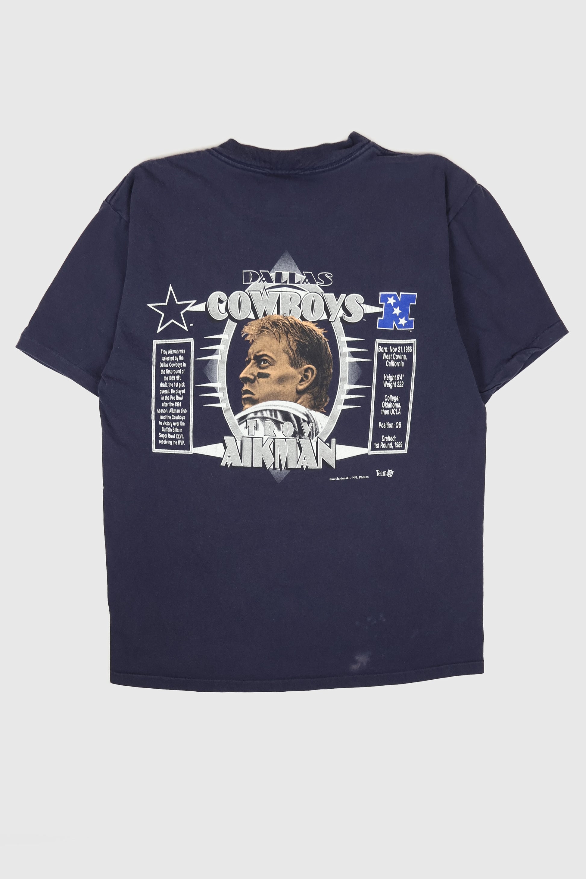 Vintage Troy Aikman Dallas Cowboys Tee Image 1