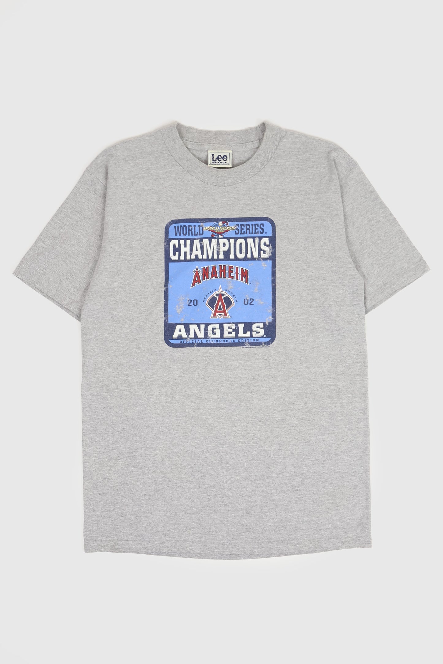 Vintage Anaheim Angeles 2002 World Series Champions Tee Image 0