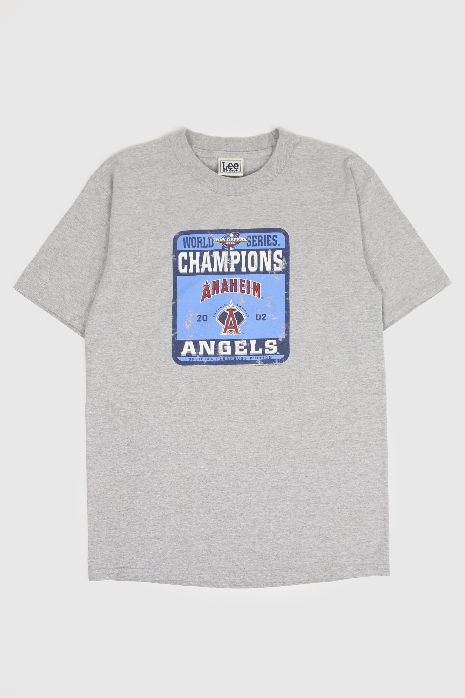 Vintage Anaheim Angeles 2002 World Series Champions Tee Image 0