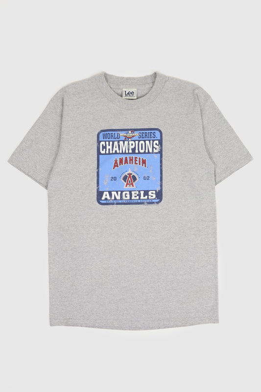 Vintage Anaheim Angeles 2002 World Series Champions Tee Image 0