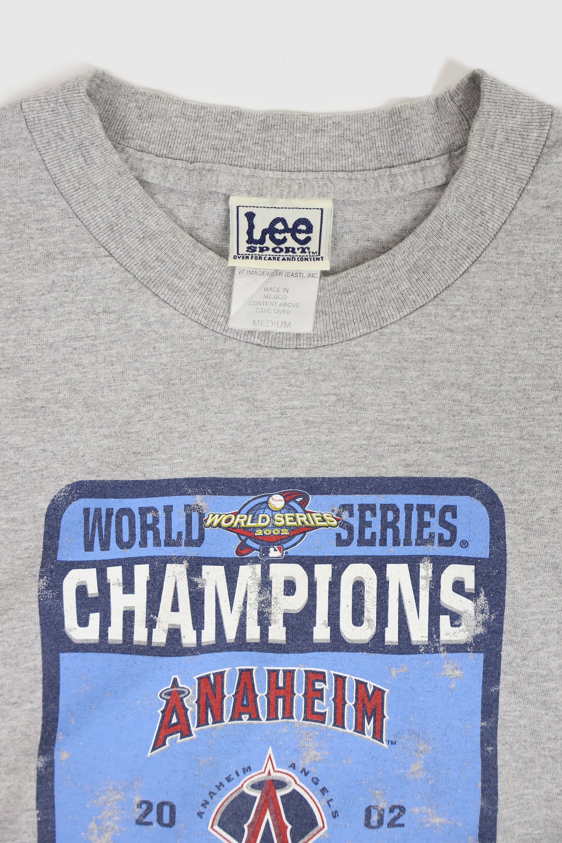 Vintage Anaheim Angeles 2002 World Series Champions Tee Image 2