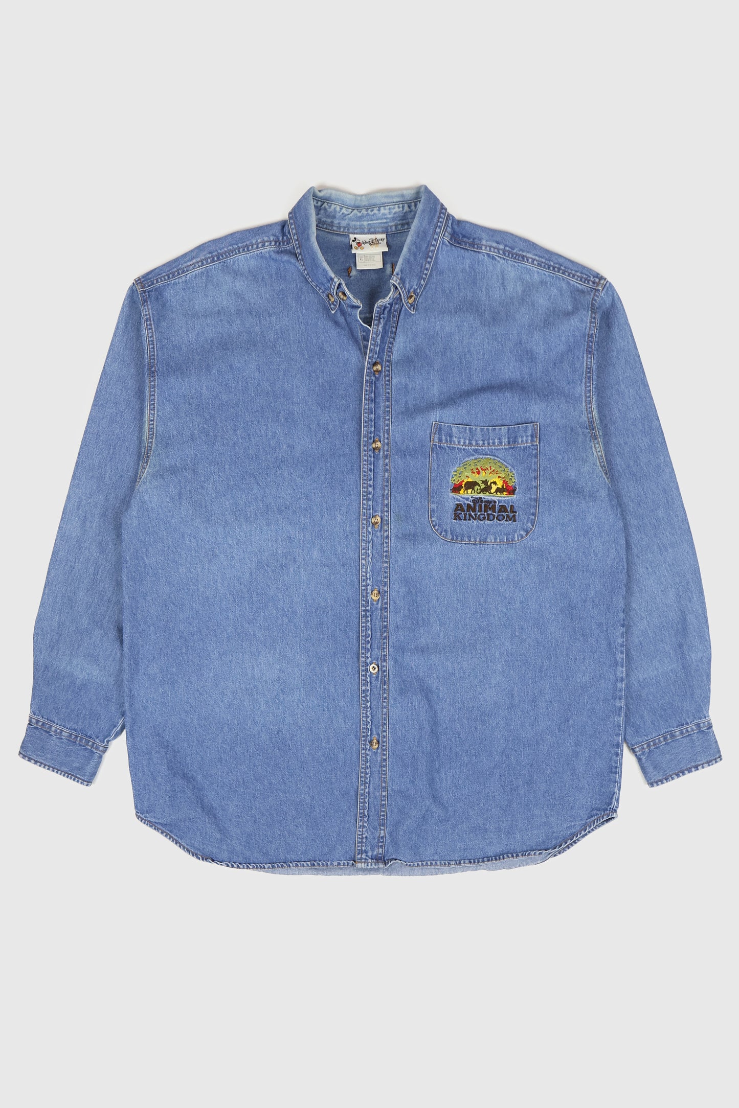 Vintage Embroidered Animal Kingdom Button-Down Shirt Image 0