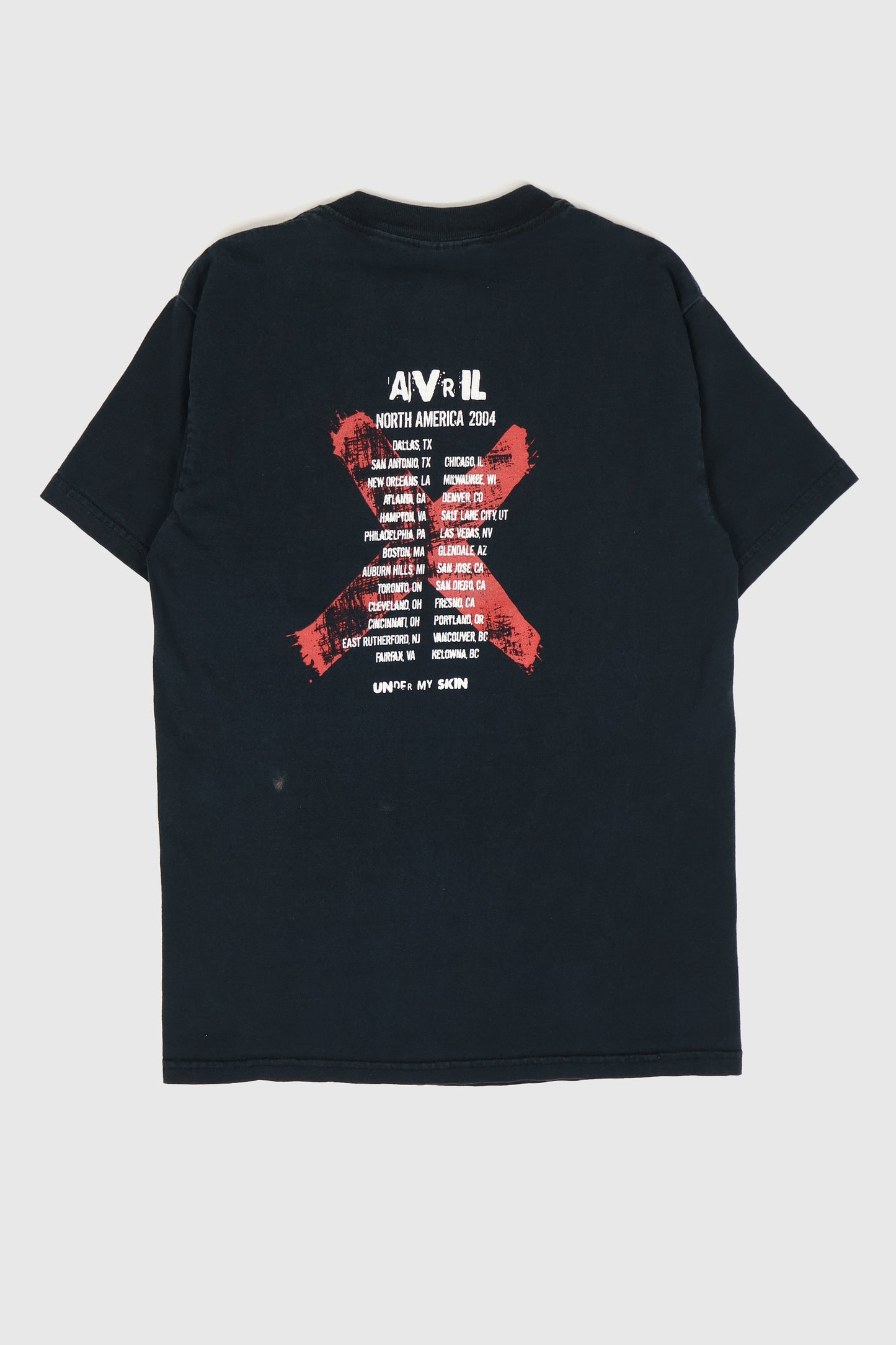 Vintage Avril Lavigne Under My Skin 2004 Tour Tee Image 1