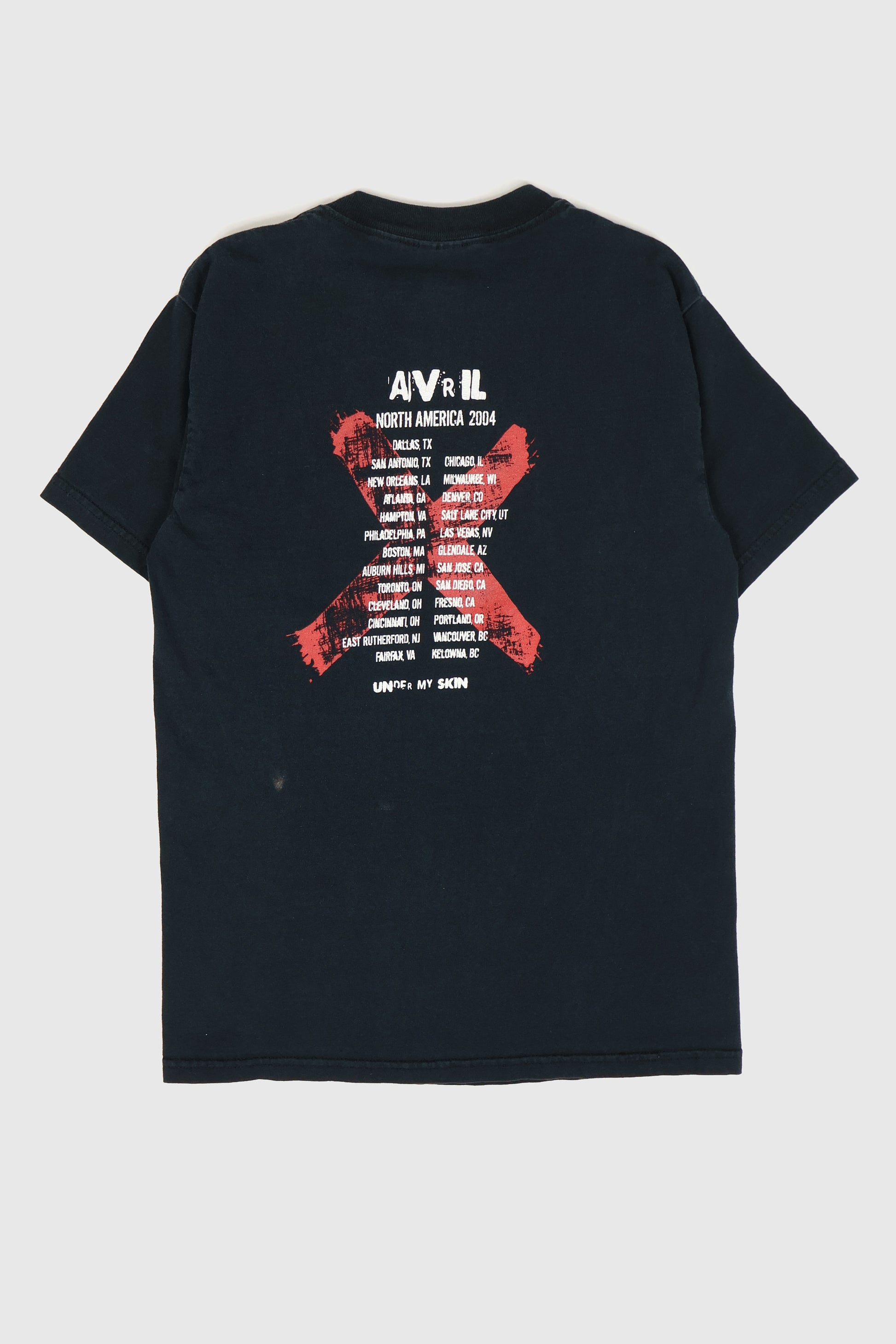 Vintage Avril Lavigne Under My Skin 2004 Tour Tee Image 1