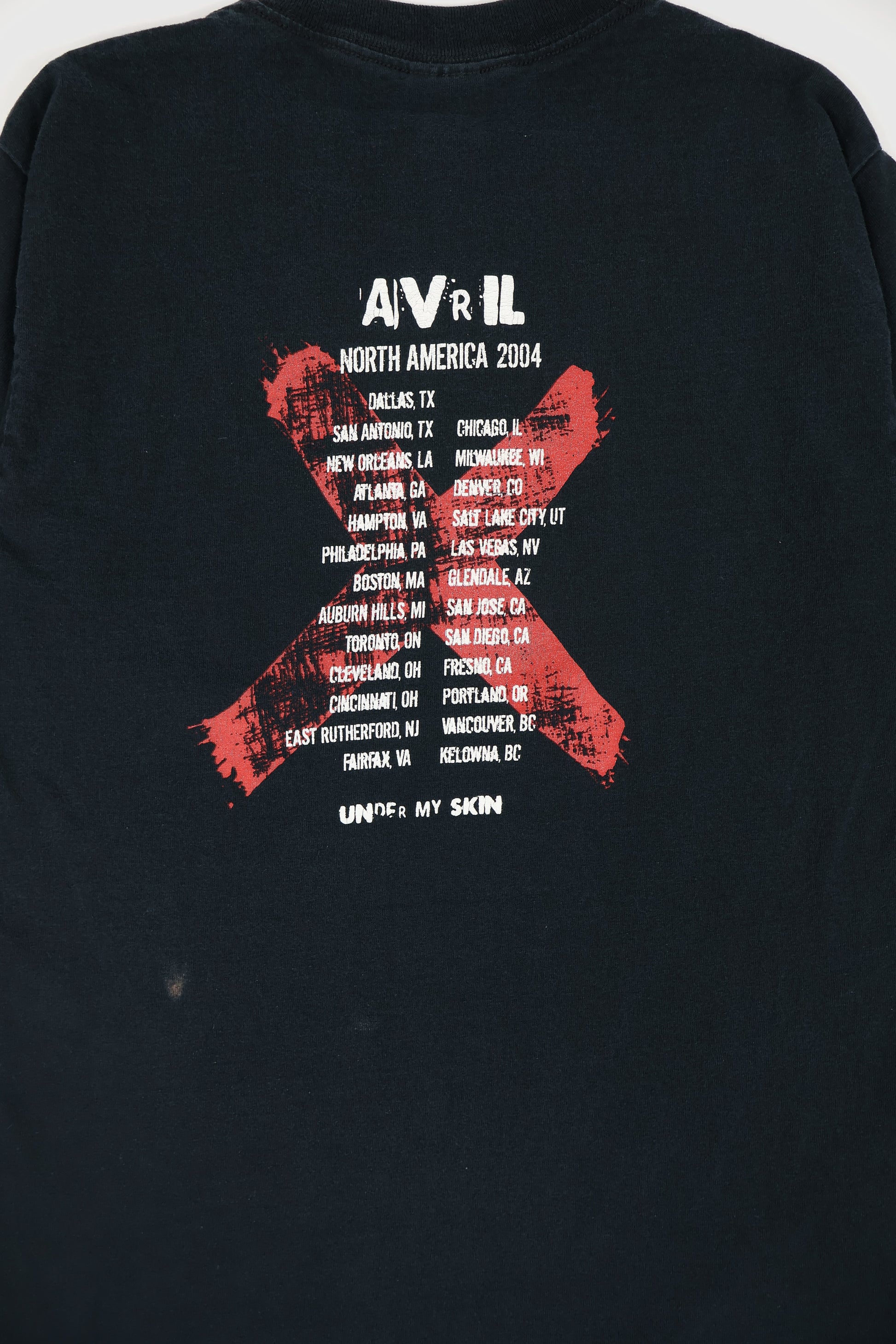 Vintage Avril Lavigne Under My Skin 2004 Tour Tee Image 4