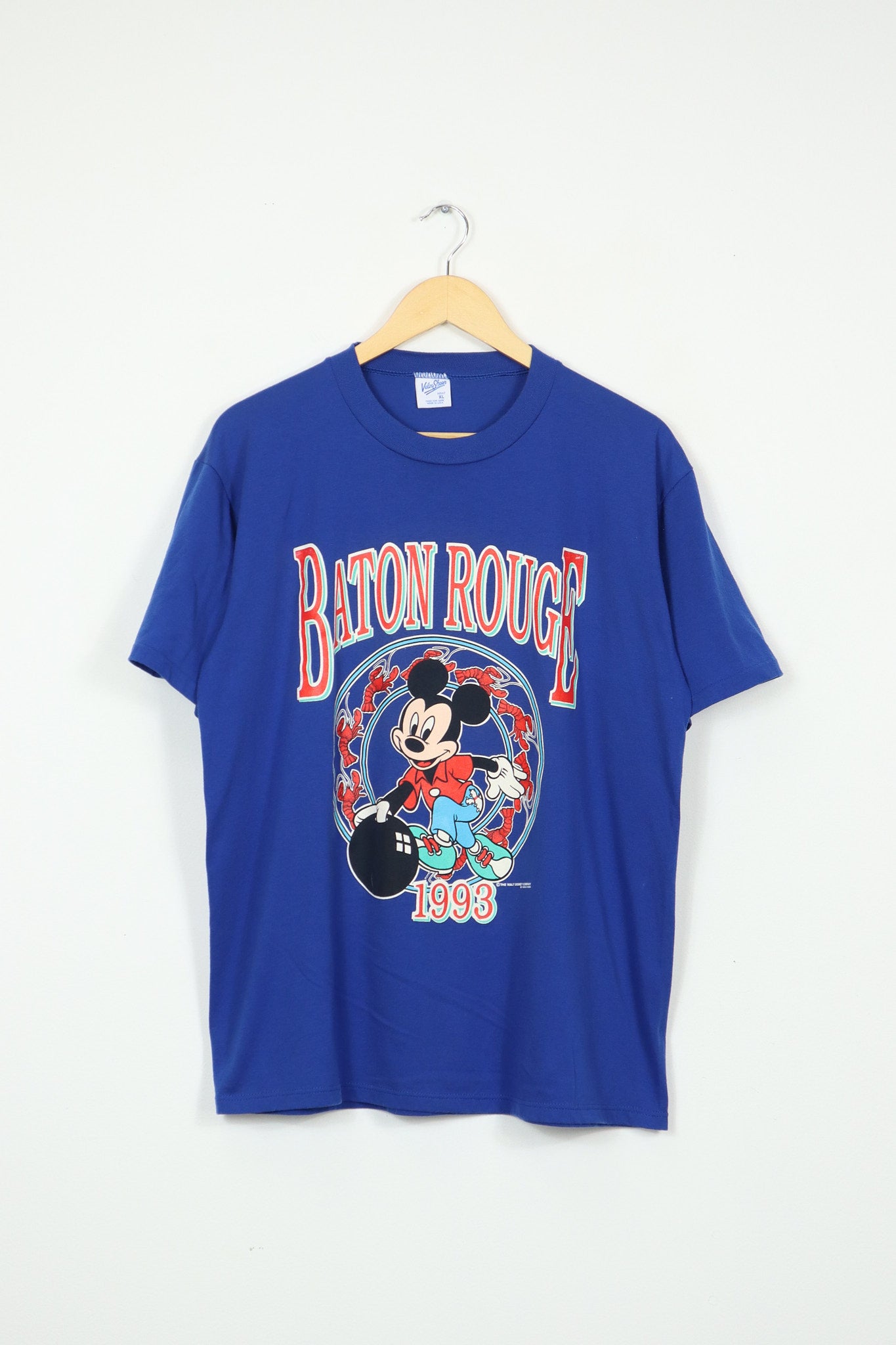 Vintage Mickey Bowling Baton Rouge 1993 Tee