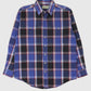 Vintage Blue Plaid Button-Down Shirt Image 0