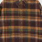 Vintage Brown Flannel Button-Down Shirt Image 1