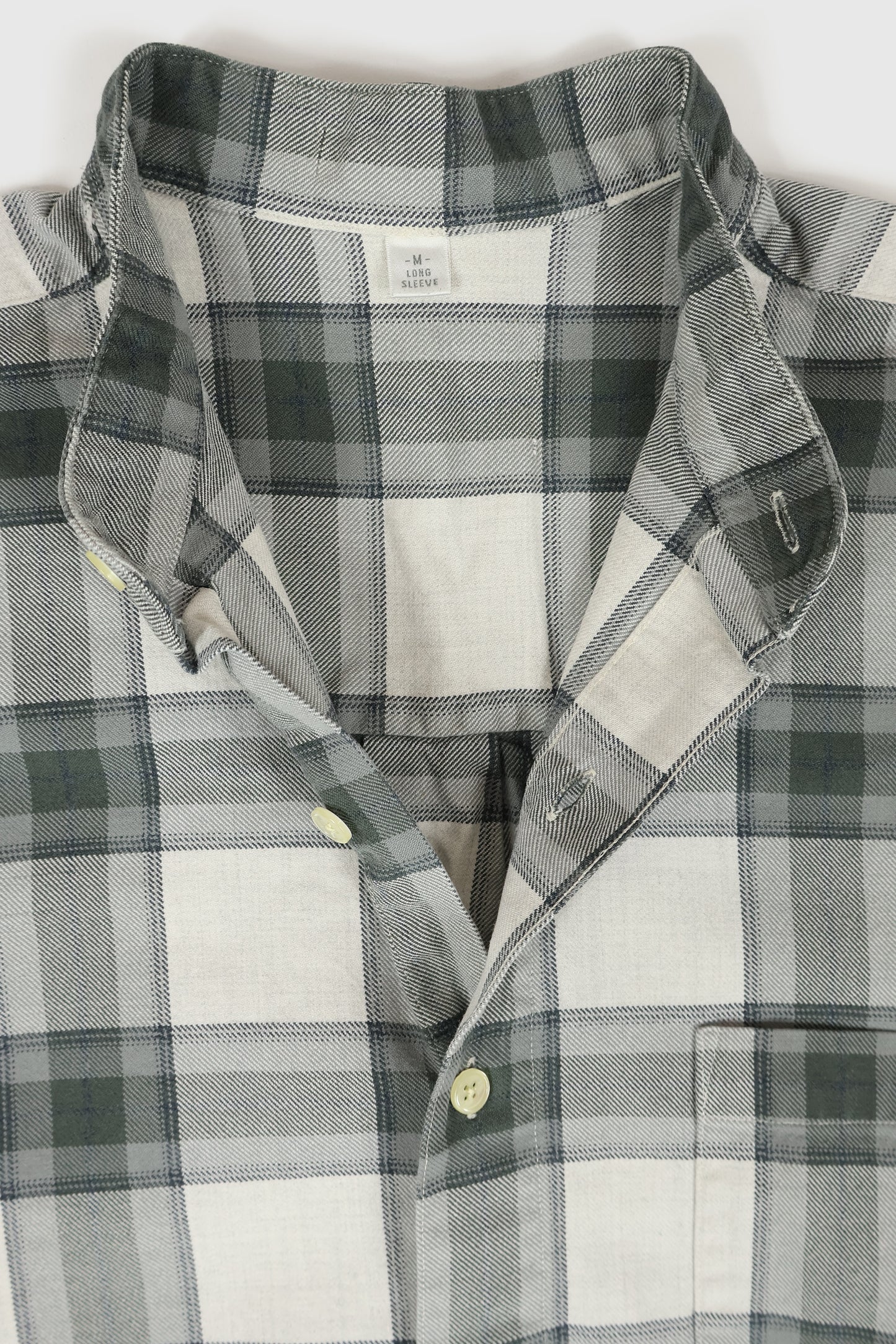 Vintage Band Collar Button-Down Shirt Image 2