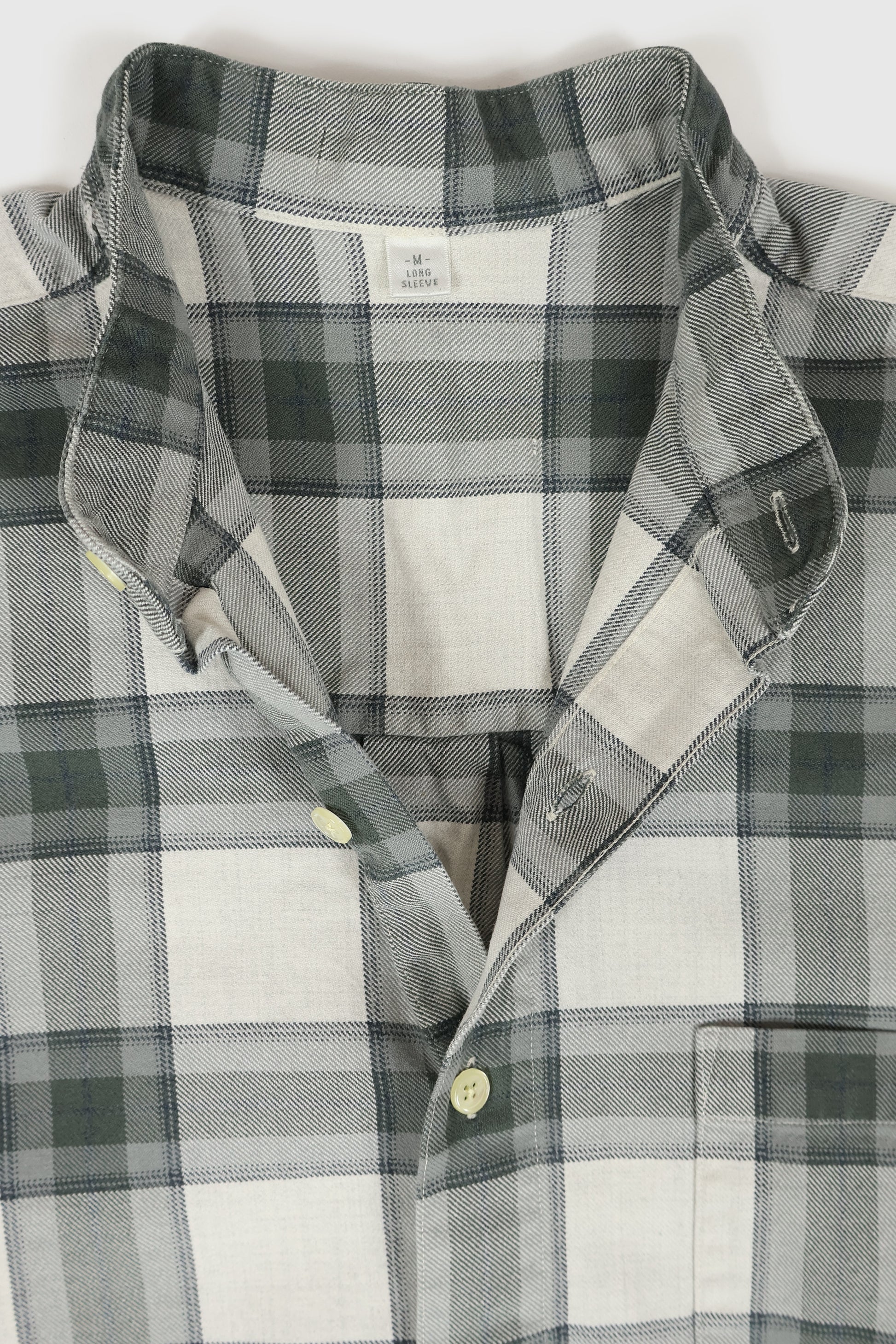 Vintage Band Collar Button-Down Shirt Image 2