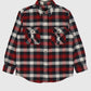 Vintage Red Plaid Flannel Button-Down Shirt Image 0