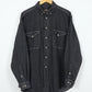 Vintage Black Denim Button-Down Shirt
