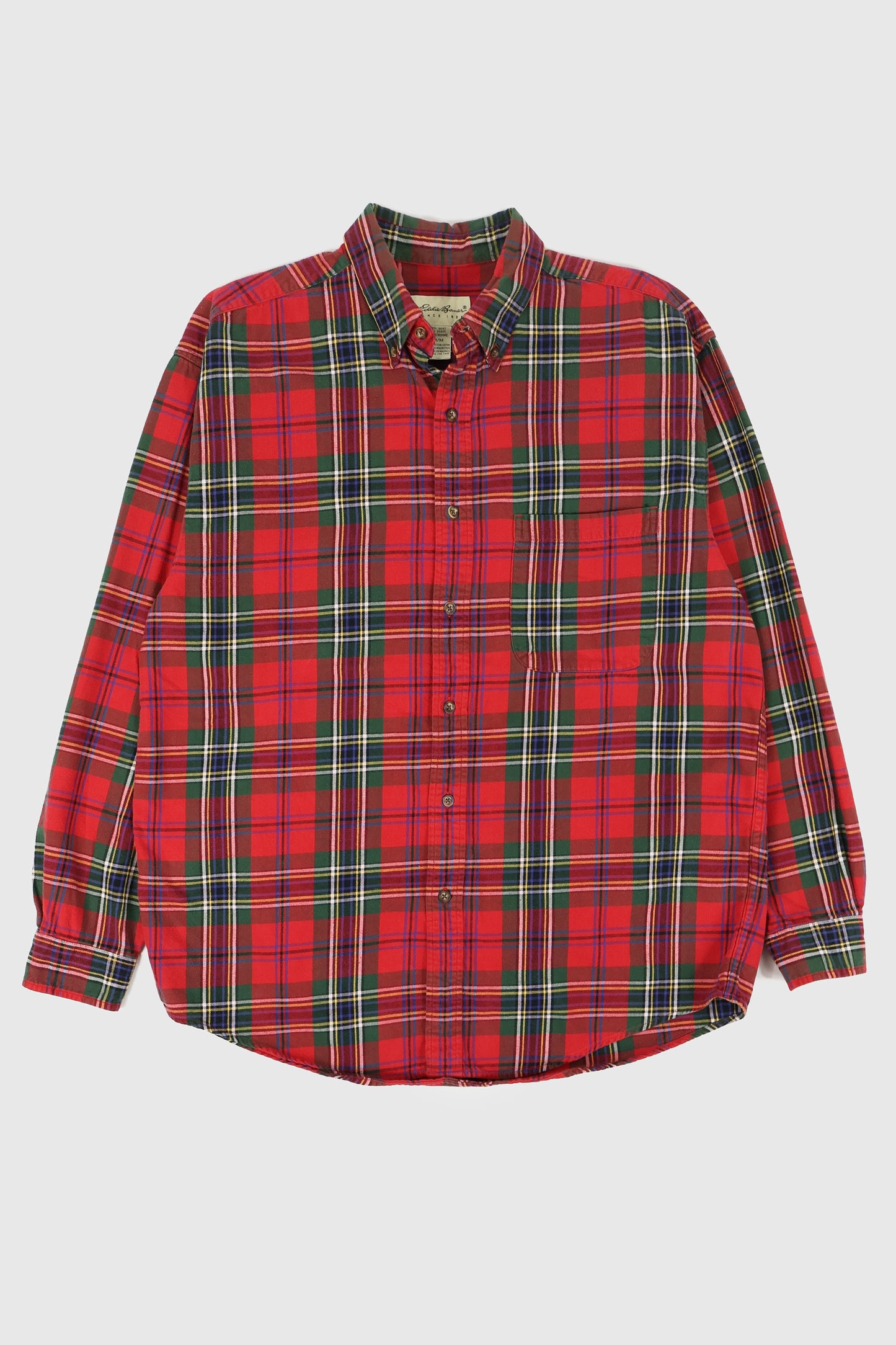 Vintage Eddie Bauer Red Plaid Button-Down Shirt Image 0