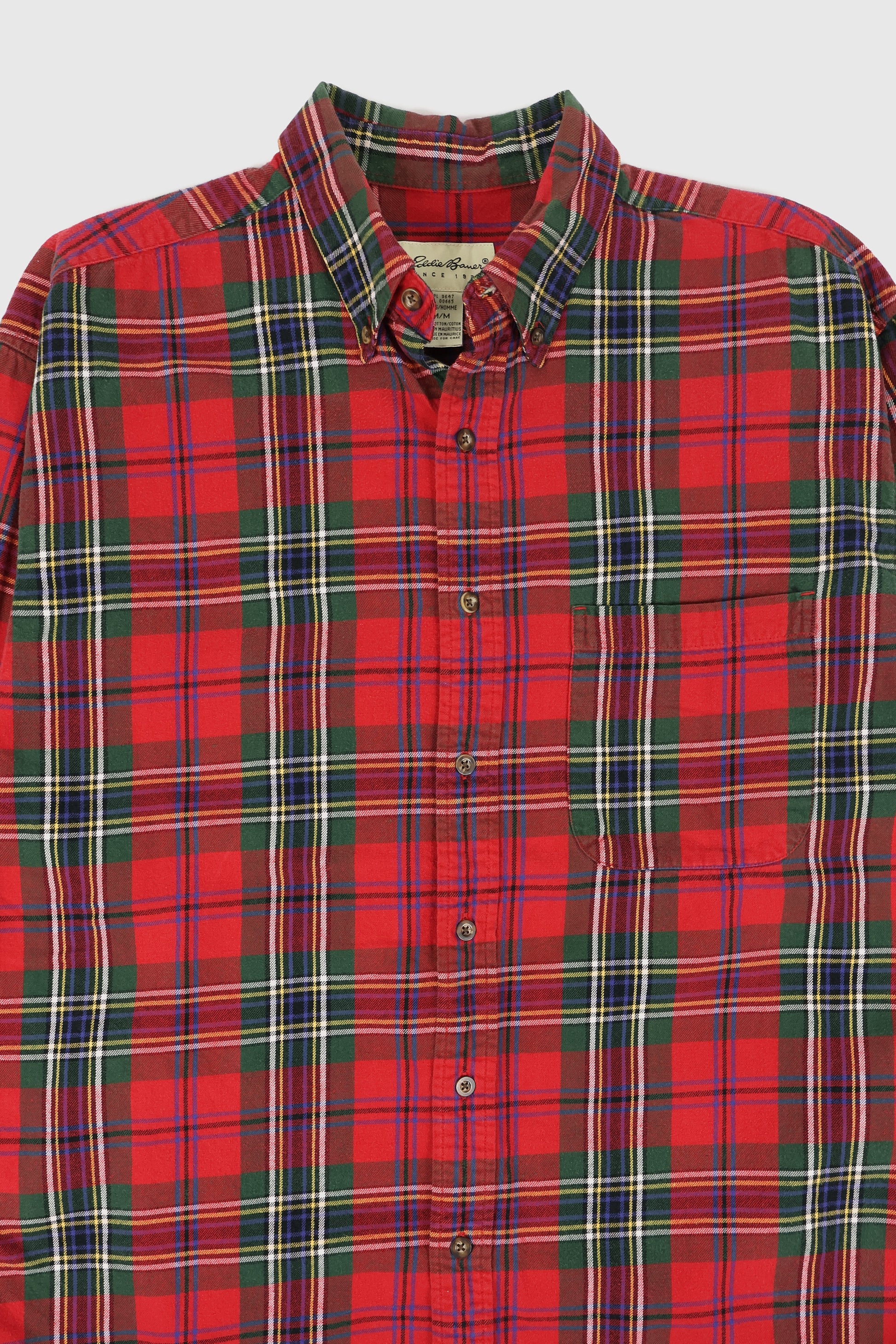 Vintage Eddie Bauer Red Plaid Button-Down Shirt Image 1