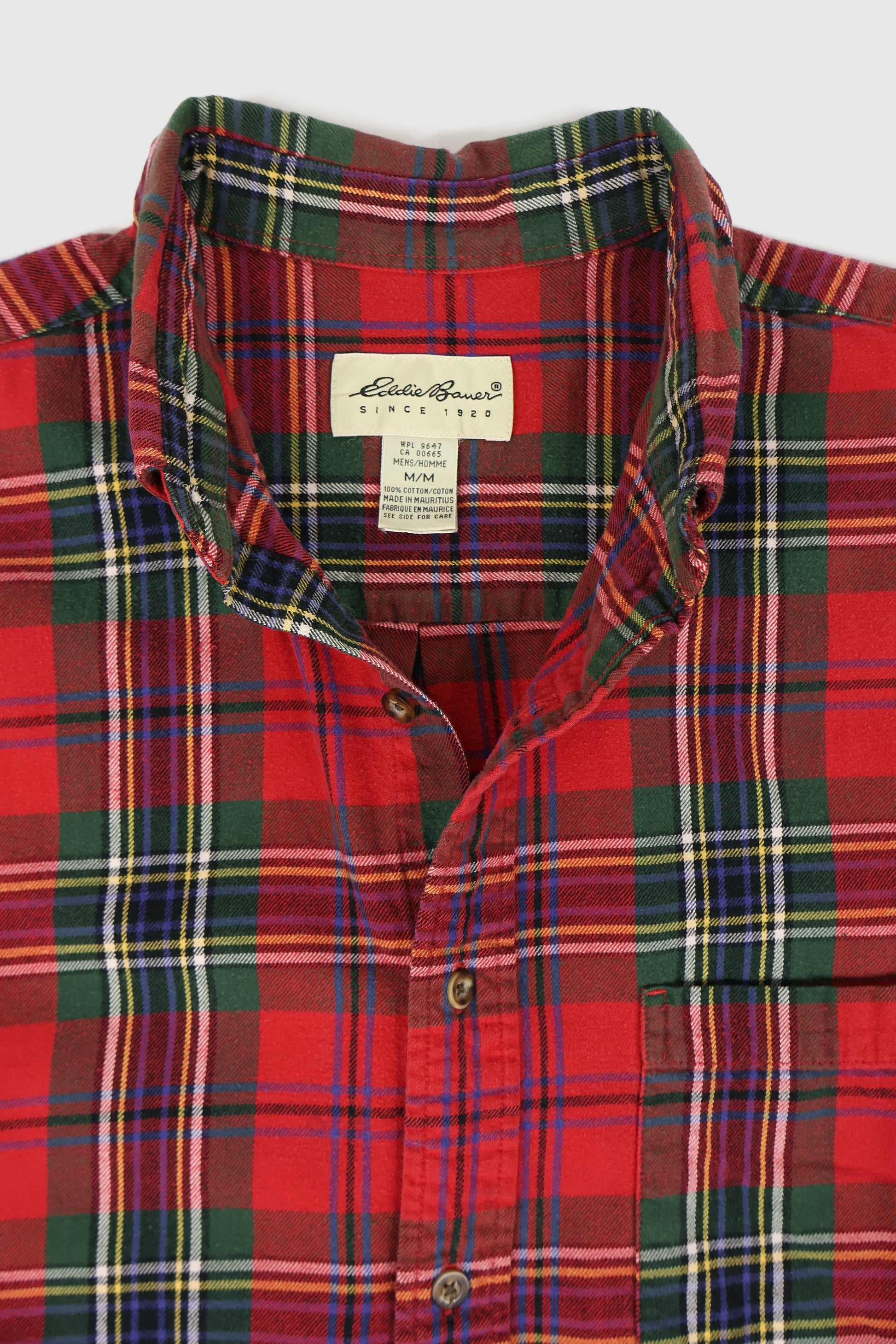 Vintage Eddie Bauer Red Plaid Button-Down Shirt Image 2