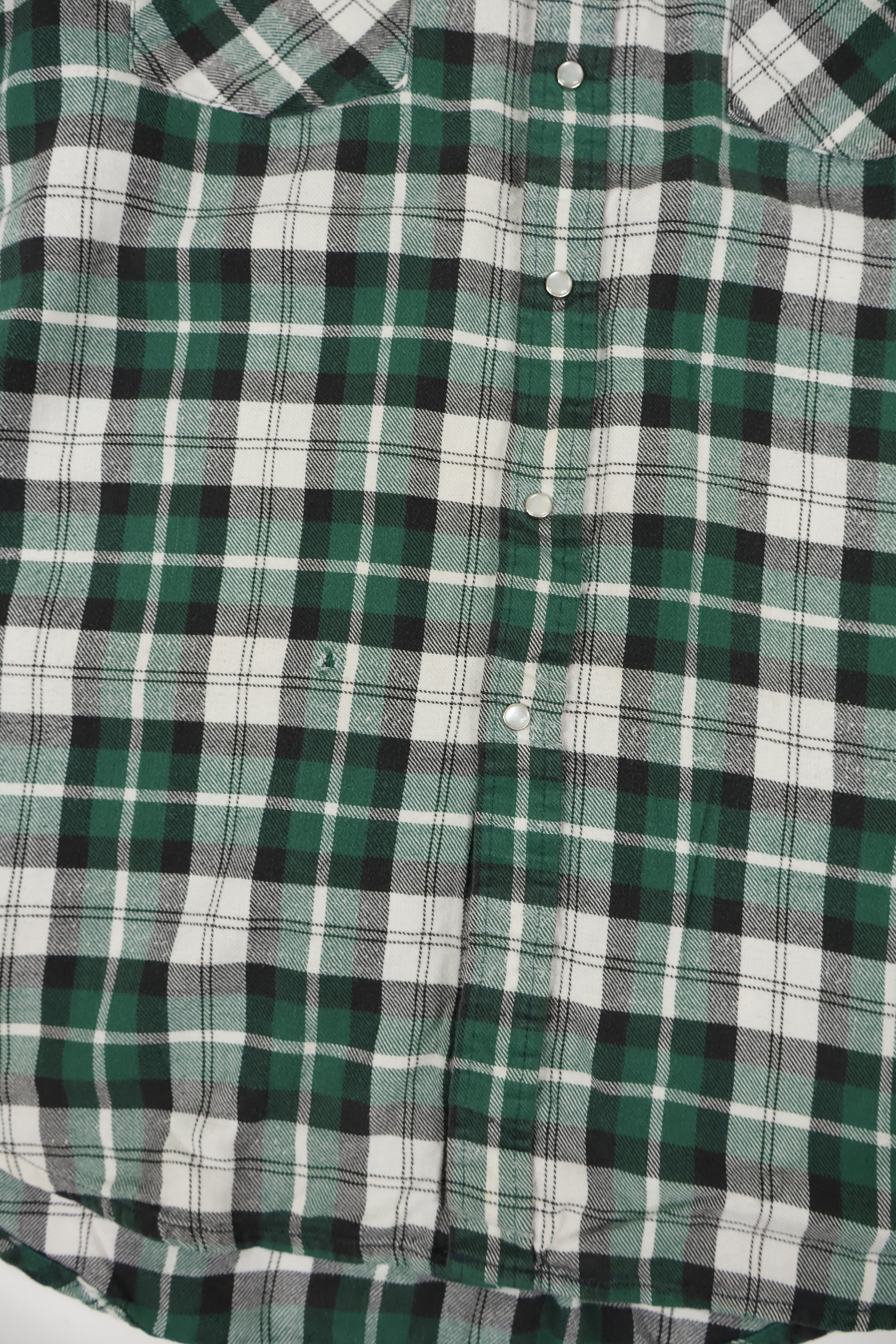 Vintage Plaid Snap Button Shirt Image 3