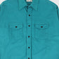 Vintage Green Flannel Button-Down Shirt Image 1