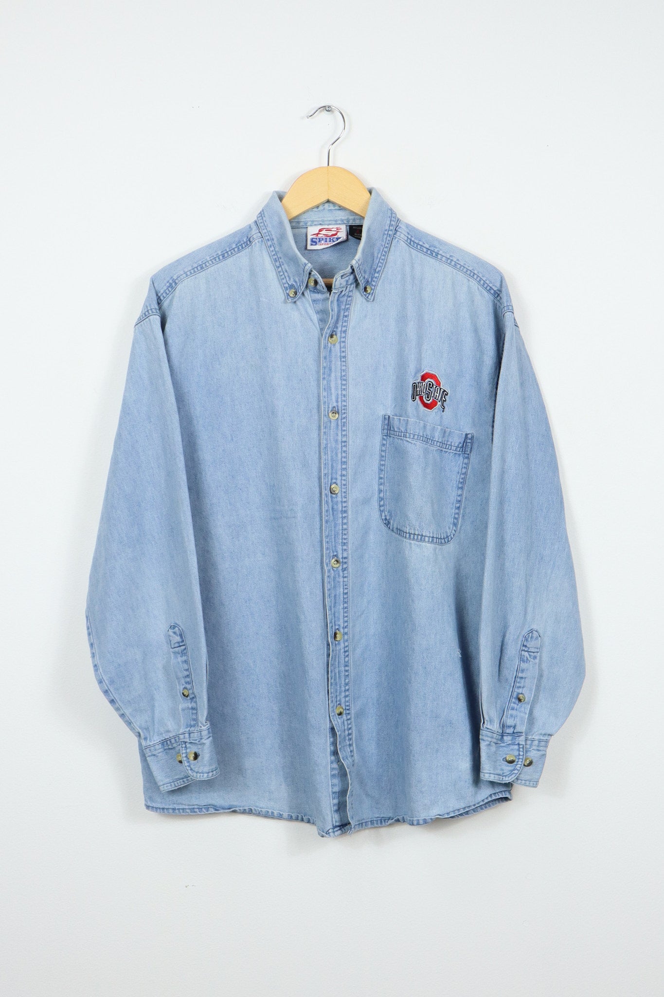 Vintage Ohio State Denim Button-Down Shirt