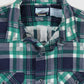 Vintage Blue Plaid Flannel Button-Down Shirt Image 2