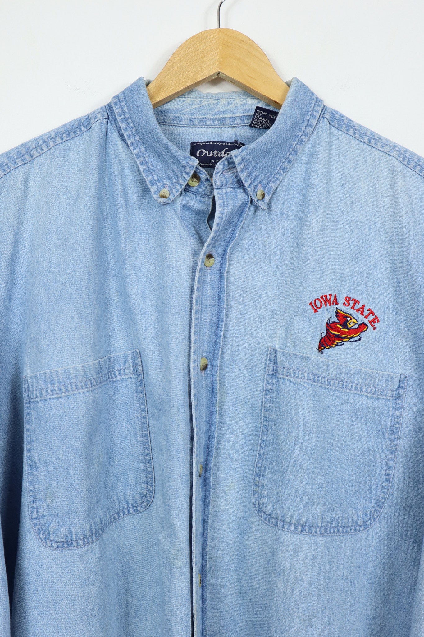 Vintage Iowa State Denim Button-Down Shirt