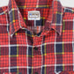 Vintage Red Plaid Flannel Button-Down Shirt Image 2