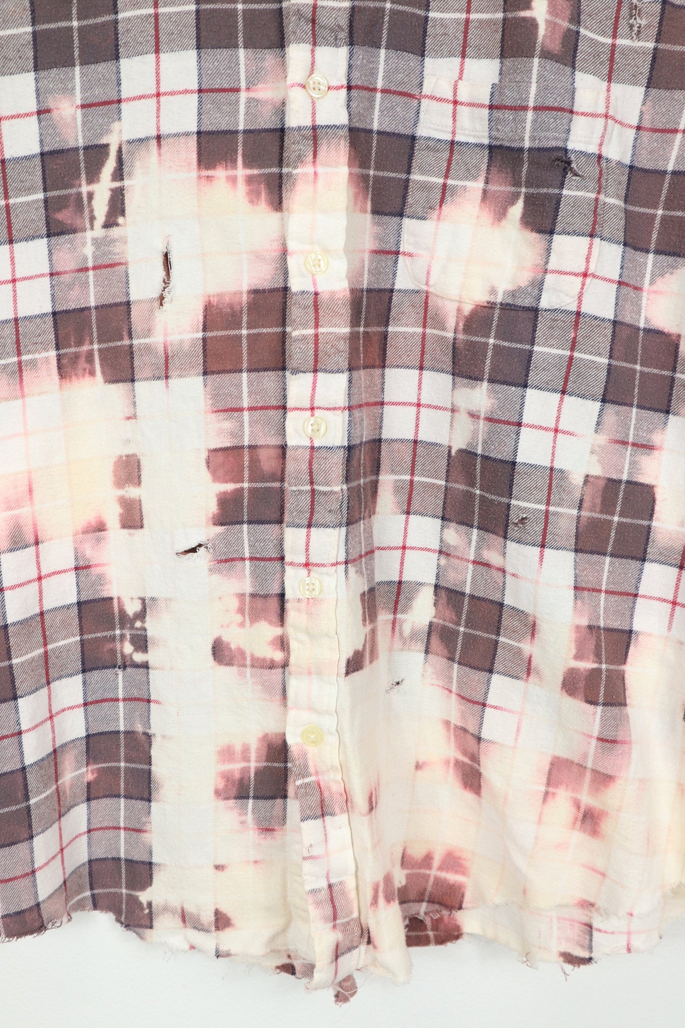 Vintage Distressed Bleached Button-Down