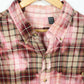 Upcycled Bleached Flannel Button-Down