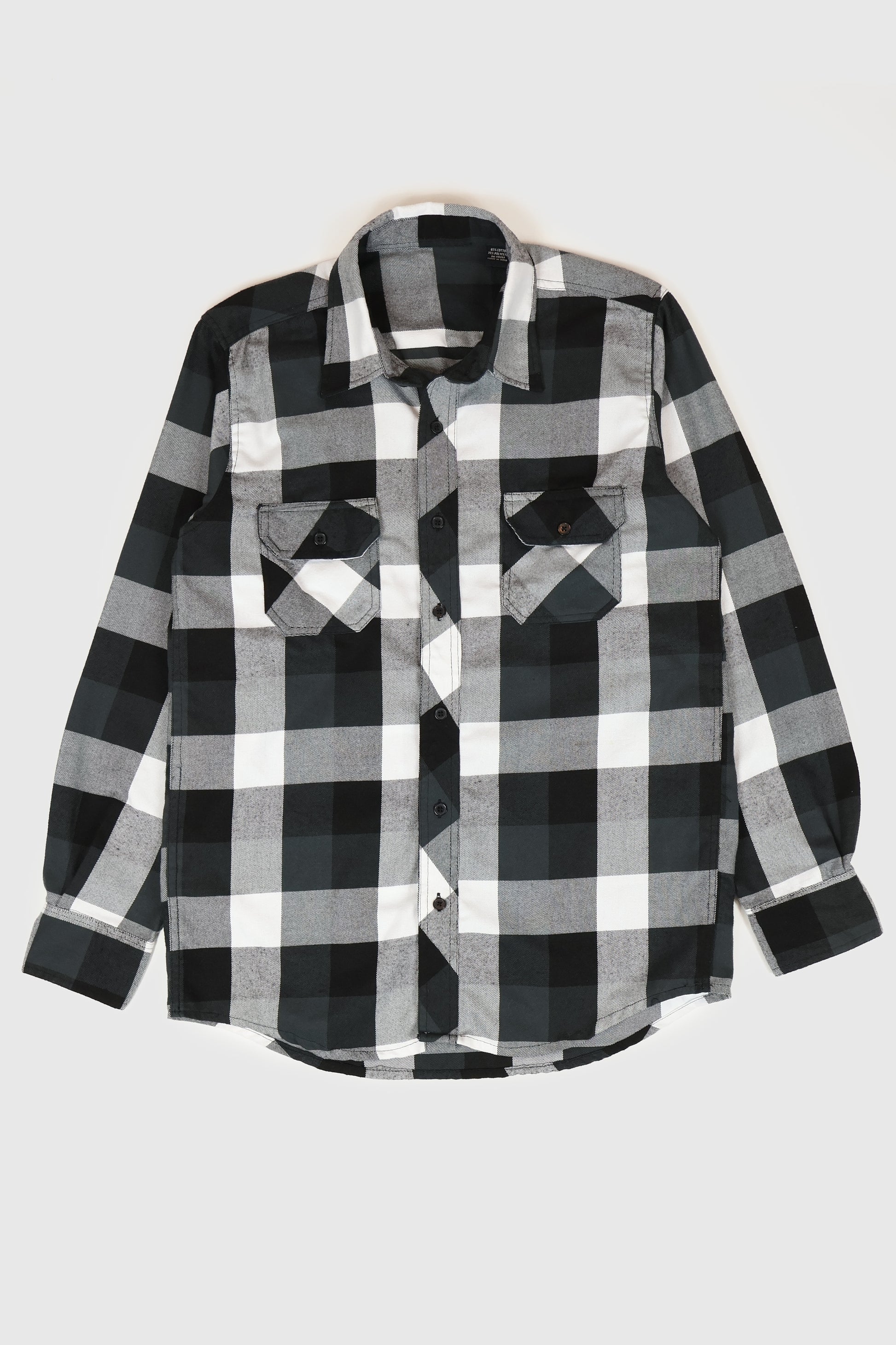 Vintage Black Plaid Button-Down Shirt Image 0