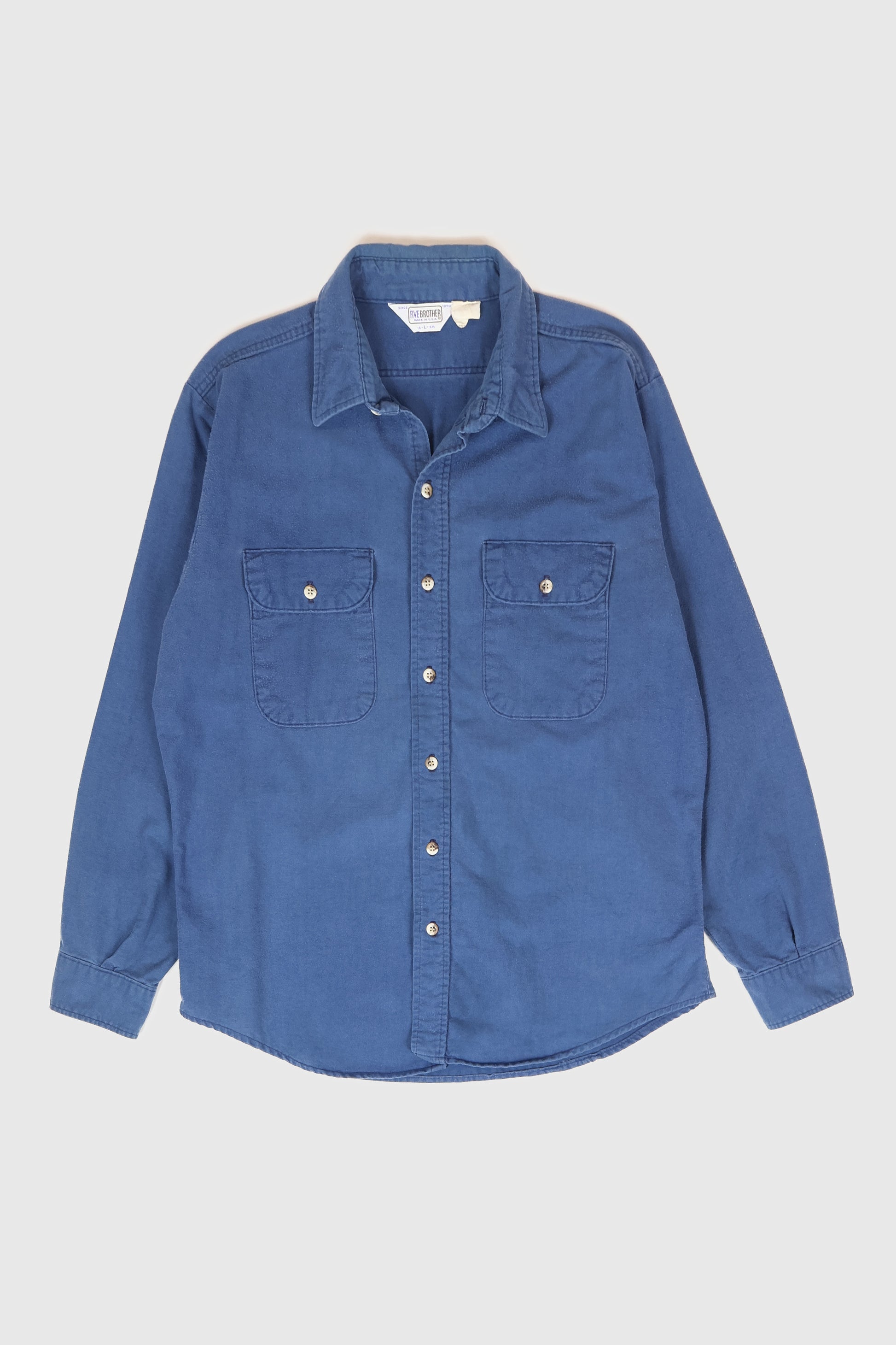 Vintage Blue Flannel Button-Down Shirt Image 0