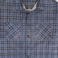 Vintage Blue Plaid Flannel Button-Down Shirt Image 1