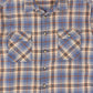 Vintage Blue Plaid Button-Down Shirt Image 1