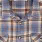 Vintage Blue Plaid Button-Down Shirt Image 2