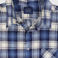 Vintage Blue Plaid Flannel Button-Down Shirt Image 1