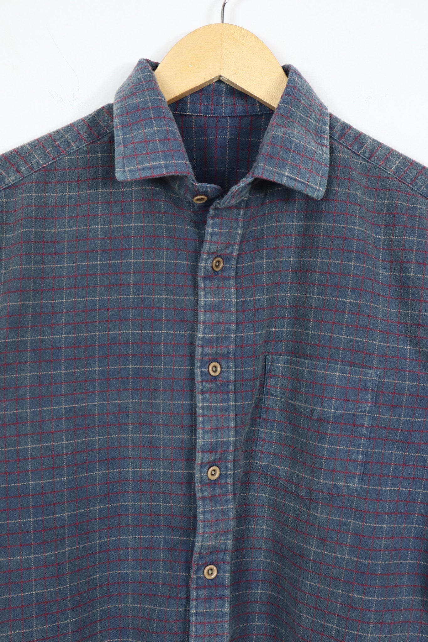 Vintage Acid Washed Cropped Button-Down Shirt