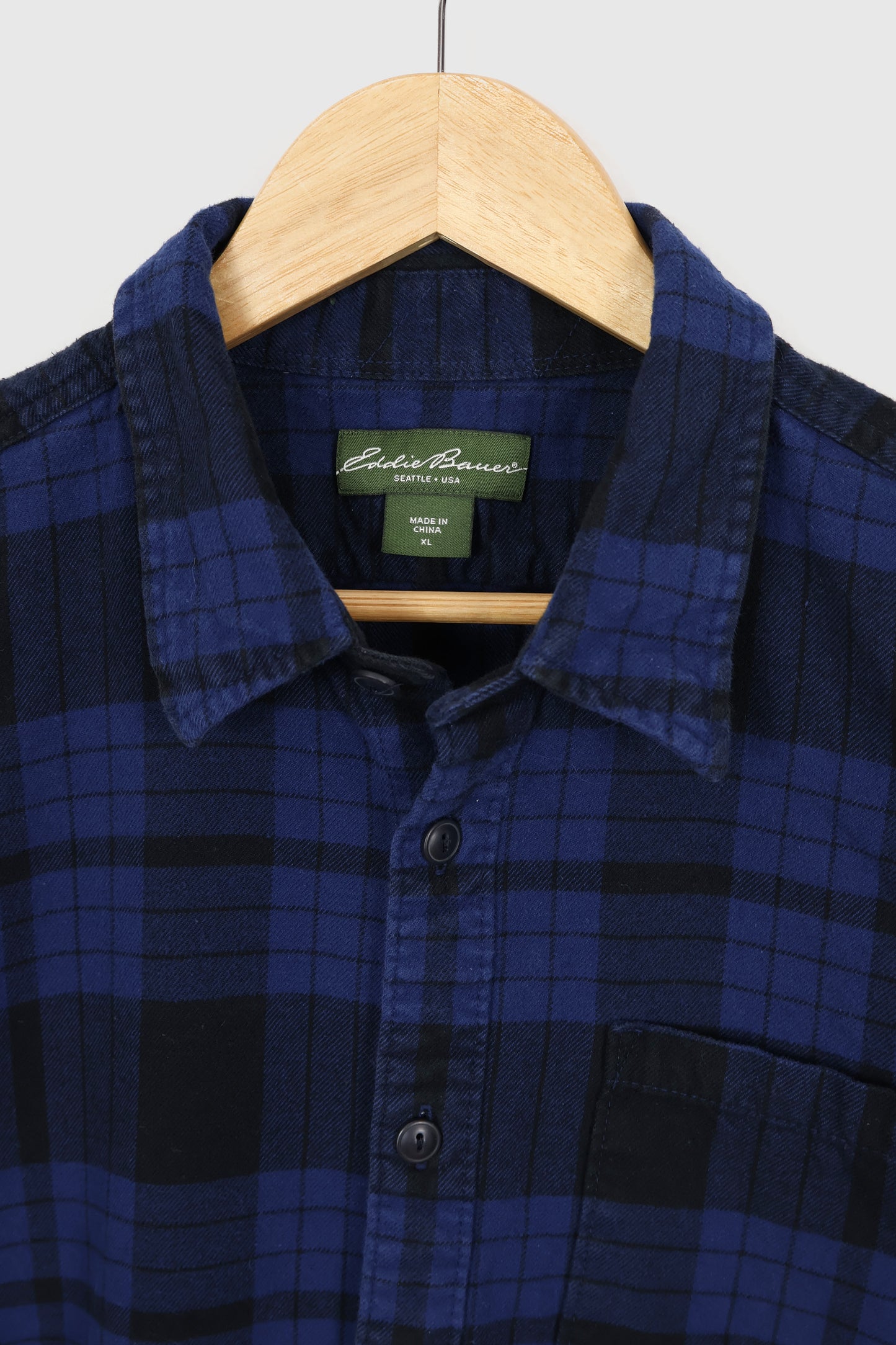 Vintage Eddie Bauer Plaid Button-Down Shirt
