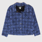 Vintage Blue Pattern Fleece Jacket Image 0
