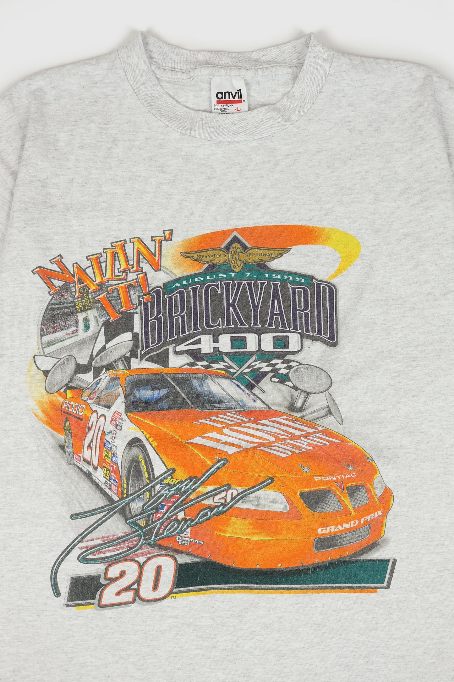 Vintage Tony Stewart 1999 Brickyard NASCAR Tee Image 2