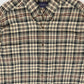 Vintage Plaid Flannel Button-Down Shirt