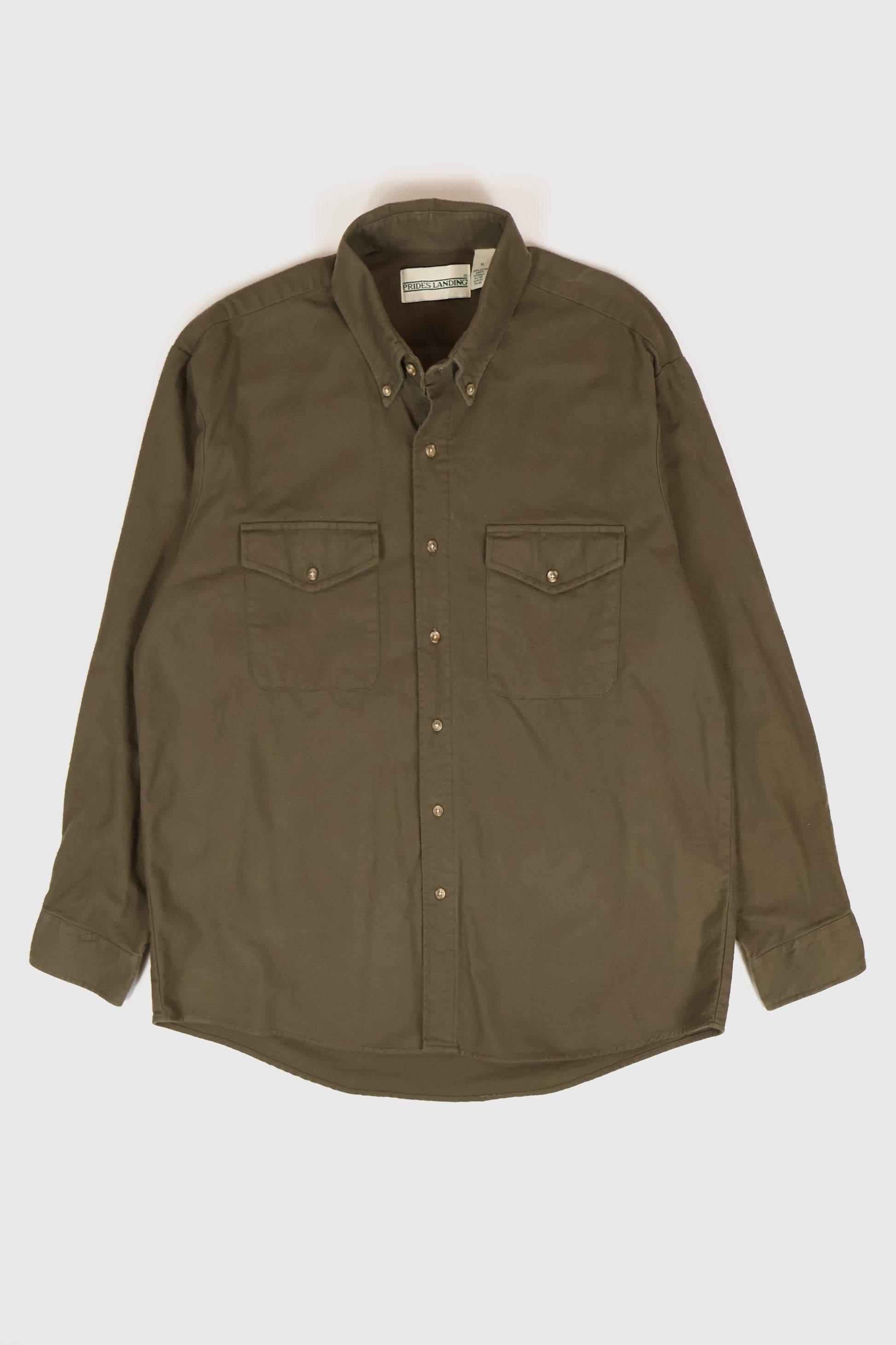 Vintage Brown Flannel Button-Down Shirt Image 0
