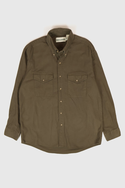 Vintage Brown Flannel Button-Down Shirt Image 0