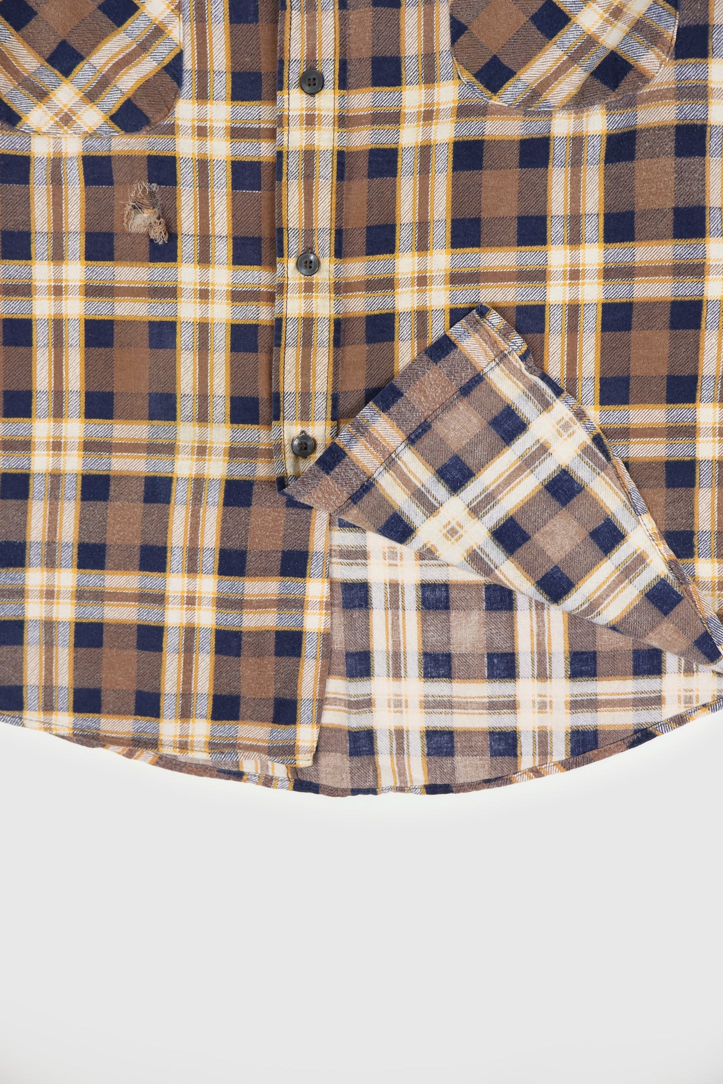 Vintage Brown Plaud Button-Down Shirt